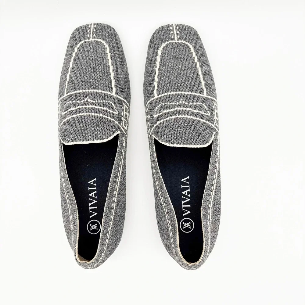 NWB Vivaia Sierra Slip On Washable Loafers in Gray Size 40 - Picture 8 of 16